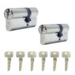 Noxxa Basic cilinderset - SKG** - 2x30/45 gelijksluitend - inclusief 6 sleutels product photo