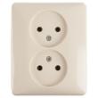 Honeywell Peha wandcontactdoos inbouw 2 voudig zonder ra creme serie Standaard Ral 1013 duurzaam doosje product photo