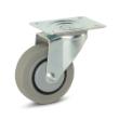 Zwenkwiel grijs rubber met topplaat 150kg 100mm product photo