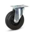 Meso zwenkwiel 125mm zwart rubber met plaat draagvermogen 120kg IS050 product photo