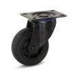 Zwenkwiel rubber zwart 75kg 100mm product photo