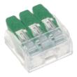 Lasklem m/hefboom flexibel 0.2-4mm2 star 0.2-2.5mm2 20st 1x3 voudig transparant/groen product photo