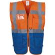 Signalisatie multifunctioneel executive vest hv oranje/blauw Mt S product photo