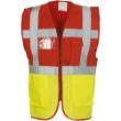 Signalisatie multifunctioneel executive vest rood/hv geel Mt XL product photo