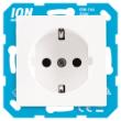 Ion wandcontactdoos inbouw 1 voudig m/ra alpin wit V1,J1 serie 10.100.011 in Doosje product photo