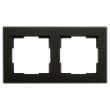 Ion afdekraam inbouw 2 voudig mat zwart V1 serie Los 80.300.020 product photo