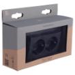 Hager Berker wandcontactdoos inbouw 2 voudig met randaarde mat antraciet serie S1 Ral 7021 in duurzaam doosje product photo https://media.isero.nl/Isero-IseroNL-Site/images/S/2730871_1.jpg S