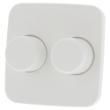 ABB Busch-Jaeger centraalplaat voor dimmer met dubbele knop polar wit serie Reflex Bedieningselem.duurzaam doosje product photo