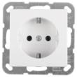 Gira wandcontactdoos inbouw 1 voudig met randaarde polar wit serie SY55 Ral 9010 in duurzaam doosje product photo