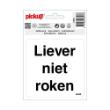 Sticker Liever niet roken 100x100 mm product photo