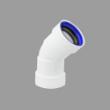 Bocht 45 graden PP wit manchet 2x mof 40x40mm Komo BRL 2042 product photo