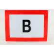 Pictogram B aansluitpunt droge stijgleiding 150x200mm pp Wit/zwart/rood product photo