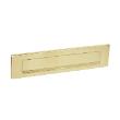 Briefplaat rechthoek messing gelakt 325x77mm product photo
