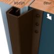 Secu anti-inbraakstrip Plus achterdeur buitendraaiend RAL8014 bruin 2115mm terugligging 0-6mm product photo