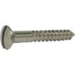 Houtschroef messing vernikkeld lenskop zaagsnede 3.5x30mm product photo