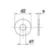 Carrosseriering thermisch verzinkt grote buitendiameter M20x60x4mm product photo