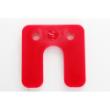Drukplaat met sleuf rood kunststof 70x70mm 5mm 34745 product photo