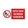 Bord Open vuur en roken verboden 150x300mm product photo