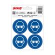 Sticker Veiligheidsbril verplicht 47 mm rond 4 stuks product photo