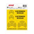 Sticker Elektronisch beveiligd 150x150 mm 4 stuks product photo