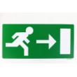 Pictogram nooduitgang rechts kunststof bord rechthoek 300x150mm product photo