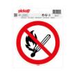 Sticker Vuur & open vlam verboden 150 mm rond product photo