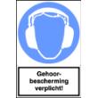 Pictogram gehoorbescherming verplicht PVC zelfklevend rechthoek 200x300mm product photo