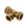 Knelkoppeling messing T-stuk 3x knel 22x22x22mm product photo