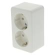 Contactdoos opbouw 2-voudig randaarde polarwit product photo