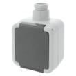 Honeywell Peha wandcontactdoos opbouw 1 voudig Ra grijs/antractiet deksel Spatwaterdicht IP44 met wartel M20 product photo