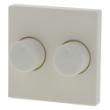 Jung centraalplaat voor dimmer met dubbele knop polar wit serie AS500 Ral 9016 Los Verpakt product photo