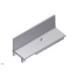 Glaslijst aluminium geanodiseerd geboord/gesoev. G1v 22x17mm product photo