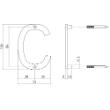 Huisletter RVS 100mm letter C product photo https://media.isero.nl/Isero-IseroNL-Site/images/S/K0019165_2.jpg S