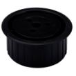 Plintvoethouder Euro kunststof zwart rond schroefbevestiging product photo
