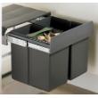 Afvalsysteem Bin.it Space 2x15ltr. grijs product photo