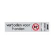 Bord Alulook Verboden voor honden 165x44 mm zelfklevend product photo