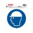 Sticker Veiligheidshelm dragen 150 mm rond product photo